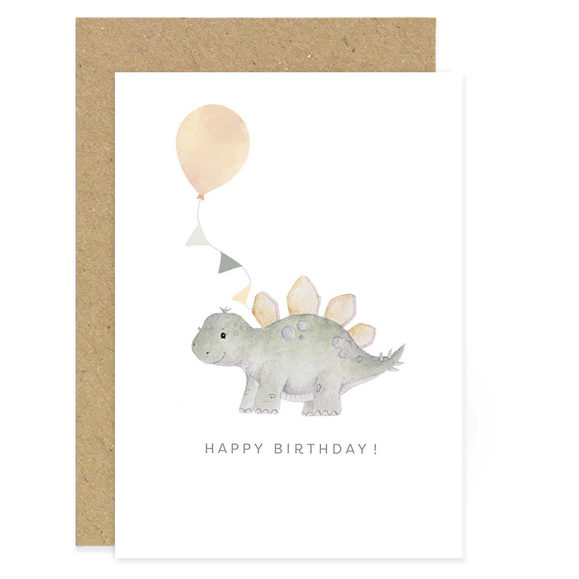 Stegosaurus Birthday Card