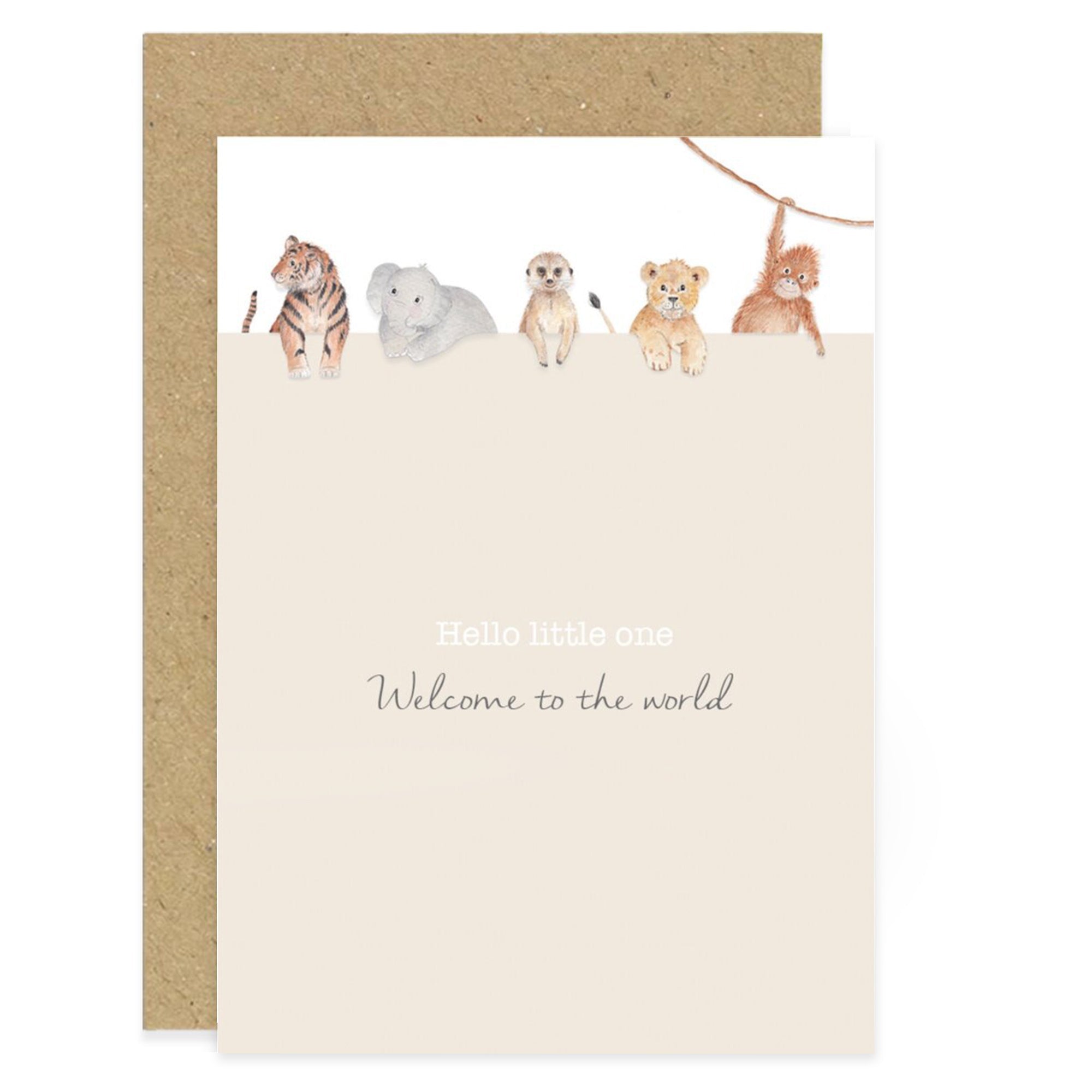 Welcome To the World Card - Safari