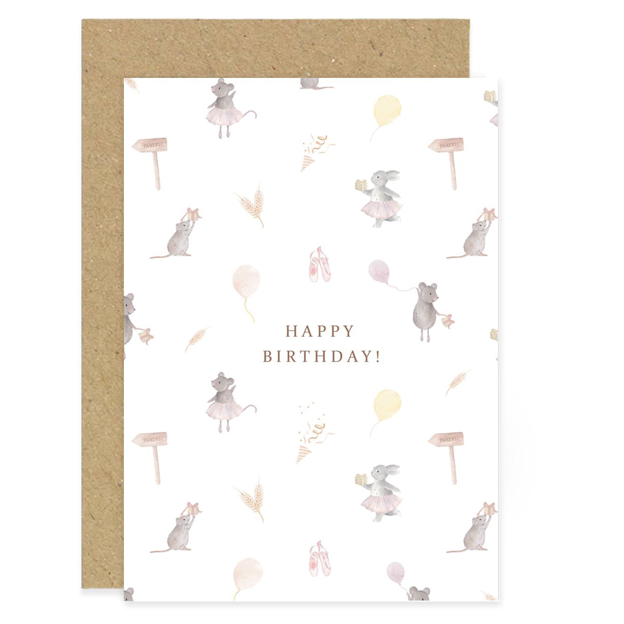 Ballerina Birthday Card