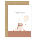 Autumn Birthday Card - Owl
