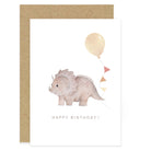 Triceratops Birthday Card