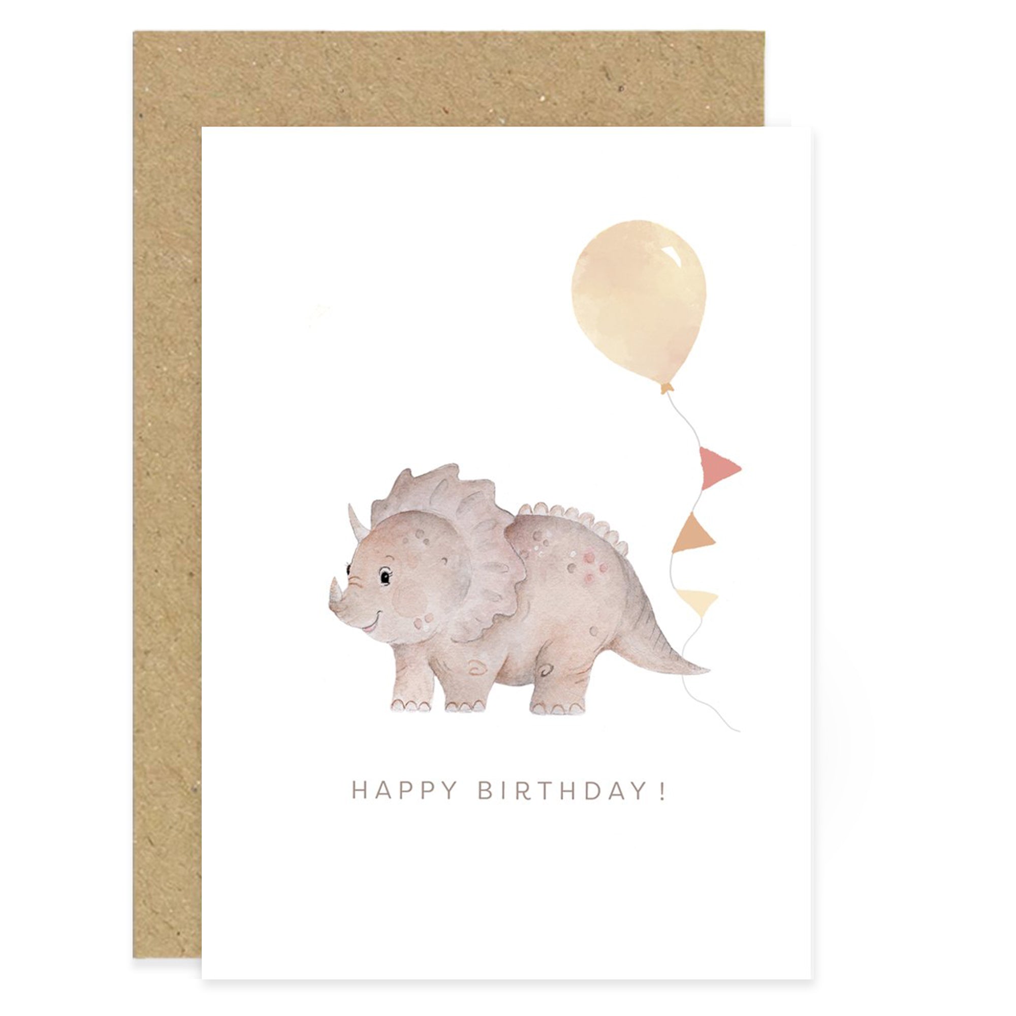 Triceratops Birthday Card
