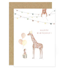 Giraffe & Hedgehog Birthday Card