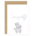 Hippo Birthday Card