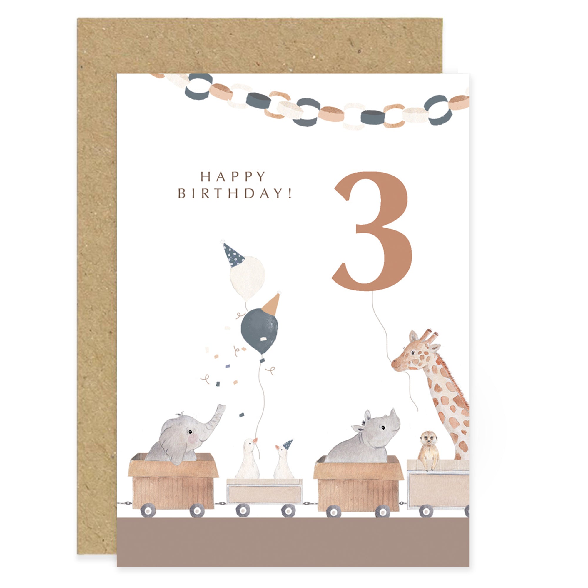 Safari 3rd Birthday Card - LRPAP4