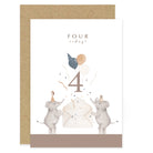 4th Birthday Card - Elephants