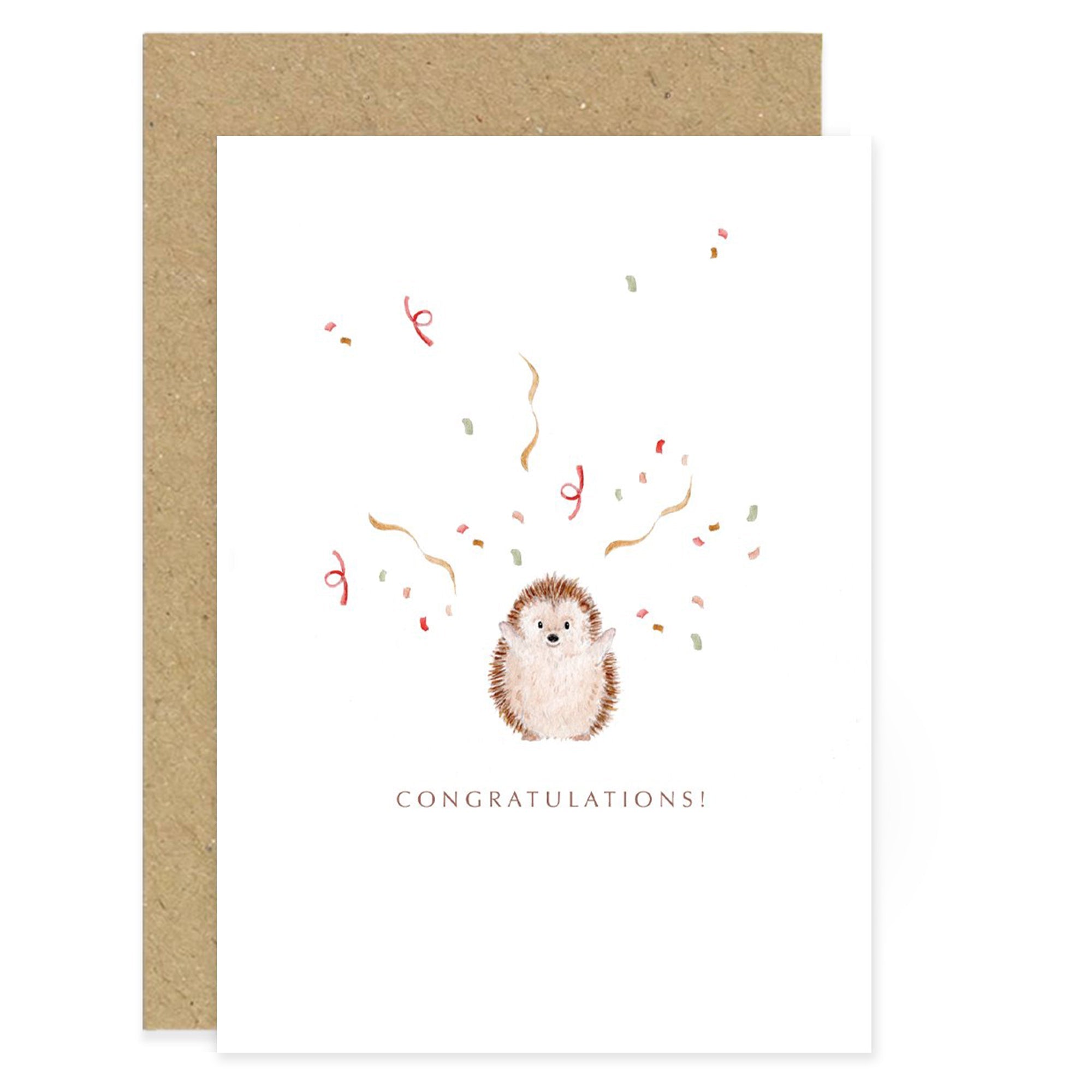 Congratulations Hedgehog Card