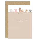 Welcome Little One Card - Farmyard
