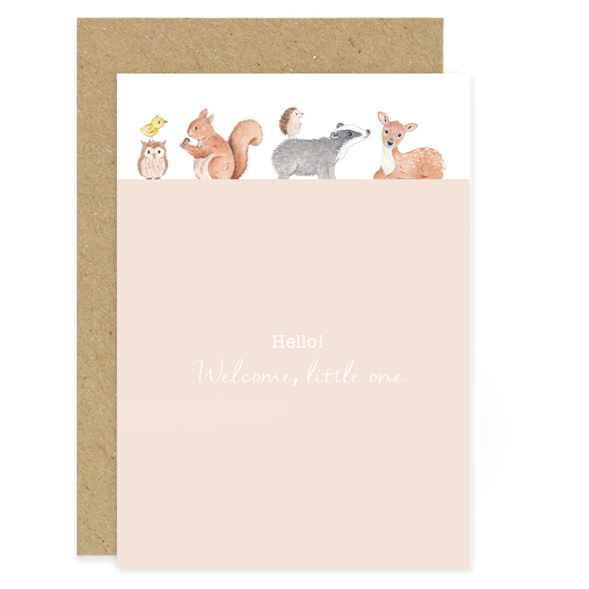 Welcome Little One Card - Woodland
