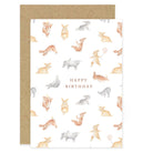 Yoga Poses Birthday Card - Bunnies